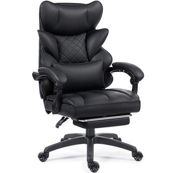 Dowinx レザー製ソファオフィスチェア 超厚フォームクッション仕様 黒 LS-66B4-01 DOWINX.JP