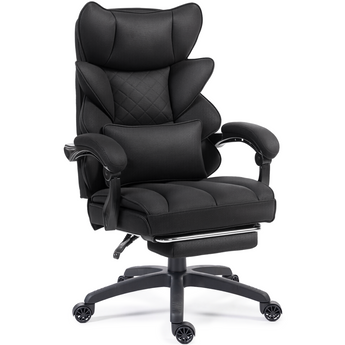 Dowinx レザー製ソファオフィスチェア 超厚フォームクッション仕様 黒 LS-66B4-05 DOWINX.JP