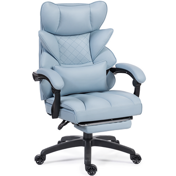Dowinx レザー製ソファオフィスチェア 超厚フォームクッション仕様 青 LS-66B4-03 DOWINX.JP
